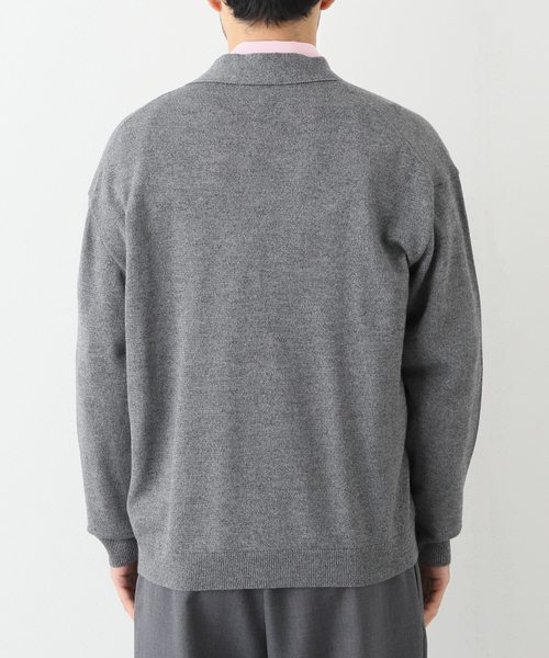 ATON(エイトン)の「【ATON/エイトン】 WOOL WASHI OVERSIZED CARDIGAN(カーディガン/ボレロ・メンズ・チャコールグレー/ネイビー・4/6)」の7枚目の写真