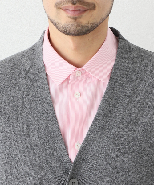 ATON(エイトン)の「【ATON/エイトン】 WOOL WASHI OVERSIZED CARDIGAN(カーディガン/ボレロ・メンズ・チャコールグレー/ネイビー・4/6)」の8枚目の写真