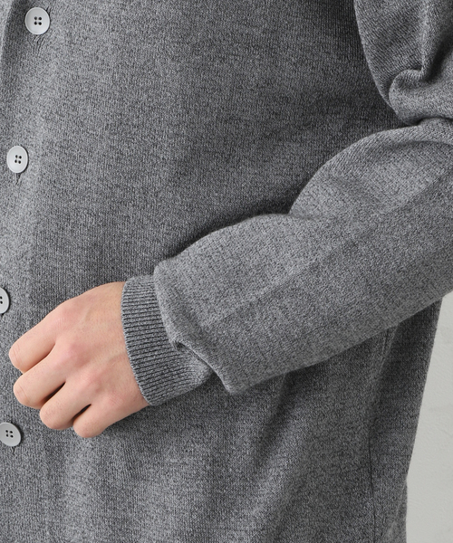 ATON(エイトン)の「【ATON/エイトン】 WOOL WASHI OVERSIZED CARDIGAN(カーディガン/ボレロ・メンズ・チャコールグレー/ネイビー・4/6)」の11枚目の写真
