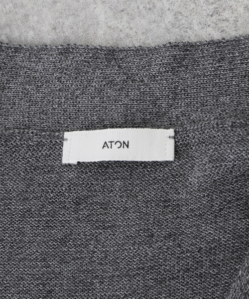 ATON(エイトン)の「【ATON/エイトン】 WOOL WASHI OVERSIZED CARDIGAN(カーディガン/ボレロ・メンズ・チャコールグレー/ネイビー・4/6)」の14枚目の写真