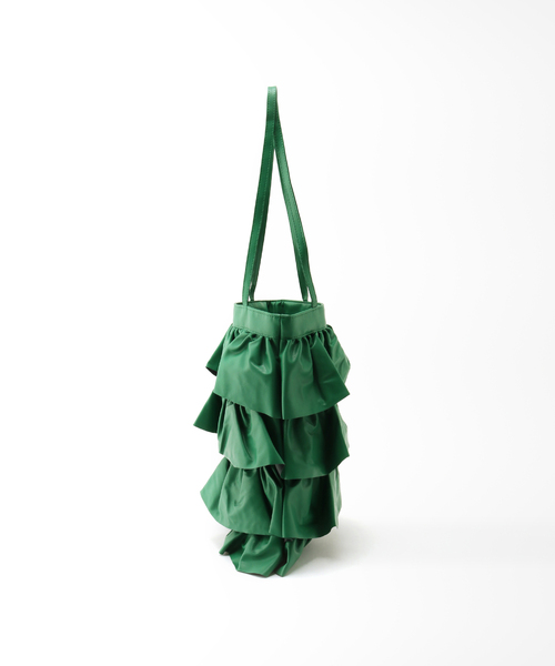Oriens JOURNAL STANDARD（オリエンス ジャーナルスタンダード）の「【Casselini/キャセリーニ】フリルトートバッグ（トートバッグ・レディース・ブラック/グリーン・FREE）」の3枚目の写真