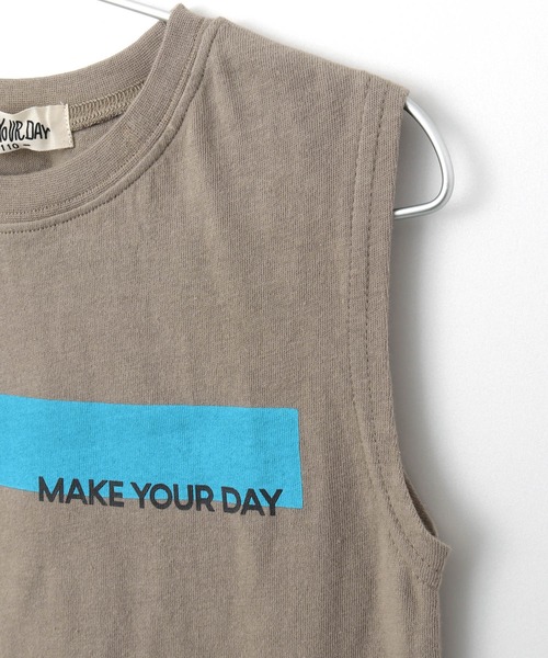 MAKE YOUR DAY（メイクユアデイ）の「MYDロゴタンクトップ■80～140cm（タンクトップ・キッズ・ベージュ/オフホワイト/ラベンダー・100/130/80/110/120/140/90）」の11枚目の写真