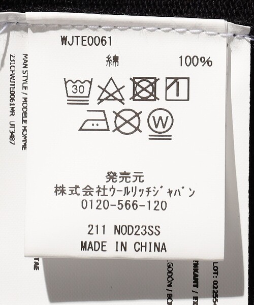 WOOLRICH（ウールリッチ）の「WOOL RICH/ウールリッチ COTTON GRAPHIC LOGO TEE/7オンス コットン グラフィック ロゴ Tシャツ（Tシャツ/カットソー・メンズ・ブラック/ホワイト・MEDIUM/LARGE）」の11枚目の写真