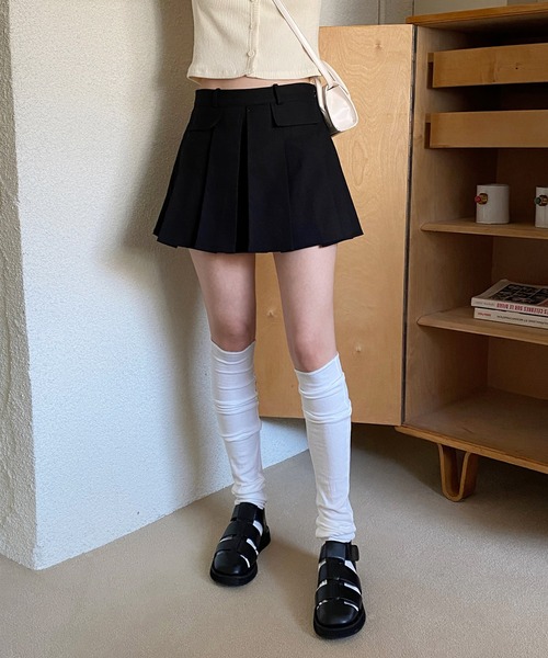 by muni:r(バイ ムニール)の「ハイティーンプリーツスカート(スカート・レディース・ベージュ/ブラック・SMALL/MEDIUM)」の9枚目の写真