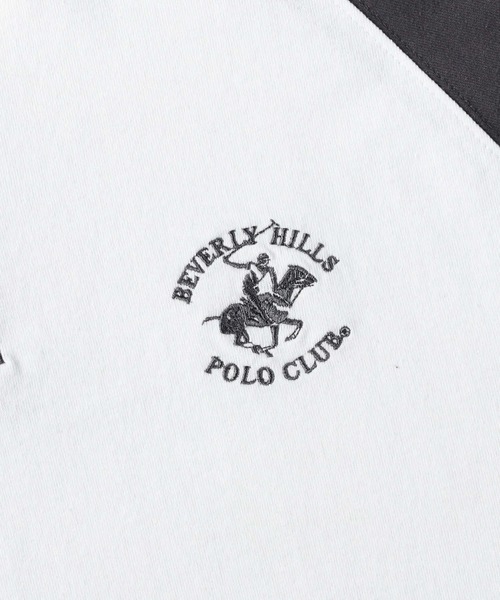 BEVERLY HILLS POLO CLUB(ビバリーヒルズポロクラブ)の「【BEVERLY HILLS POLO CLUB】ラグランヘンリーチュニック(Tシャツ/カットソー・レディース・ブルー/ダークグレー・M/L)」の9枚目の写真