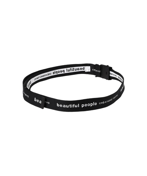 beautiful people(ビューティフルピープル)の「beautiful people logo buckle belt in jacquard 7315511939(ベルト・レディース・ブラック/ホワイト・FREE)」の5枚目の写真