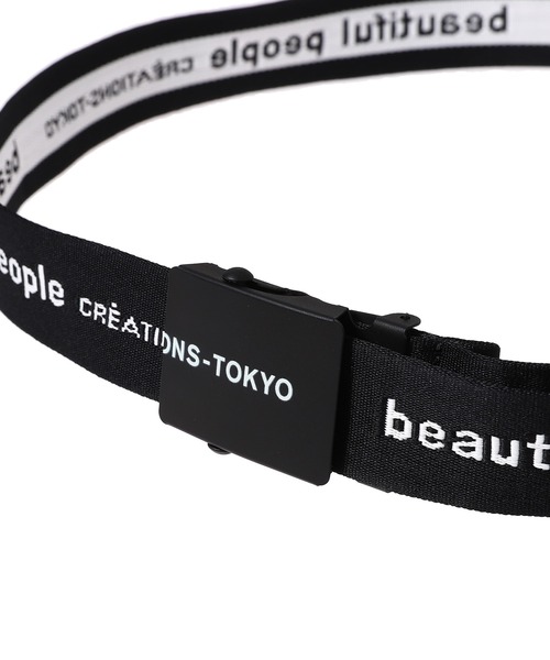 beautiful people(ビューティフルピープル)の「beautiful people logo buckle belt in jacquard 7315511939(ベルト・レディース・ブラック/ホワイト・FREE)」の3枚目の写真