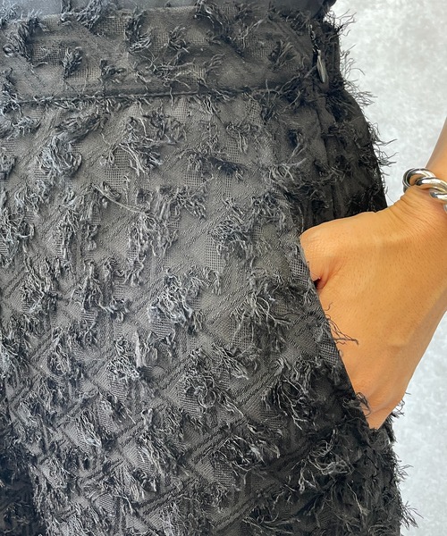 EUCLAID(エウクレイド)の「シアージャカードパンツ(その他パンツ・レディース・オフホワイト/ブラック・38)」の8枚目の写真