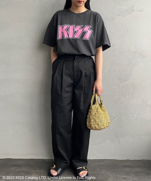 GOOD ROCK SPEED（グッドロックスピード）の「[GOOD ROCK SPEED/グッドロックスピード] KISS プリントTシャツ（Tシャツ/カットソー・レディース・ブラック・F）」の2枚目の写真