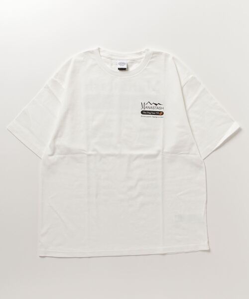 MANASTASH（マナスタッシュ）の「MANASTASH/マナスタッシュ　HOT DOG TOUR TEE　ホットドックTシャツ（Tシャツ/カットソー・レディース・バイオレット/ブラック/ホワイト・M）」の7枚目の写真