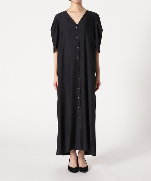 journal standard L'essage（ジャーナルスタンダードレサージュ）の「シャンブレータックスリーブワンピース（ワンピース・レディース・ブラック/キャメル・FREE）」の10枚目の写真