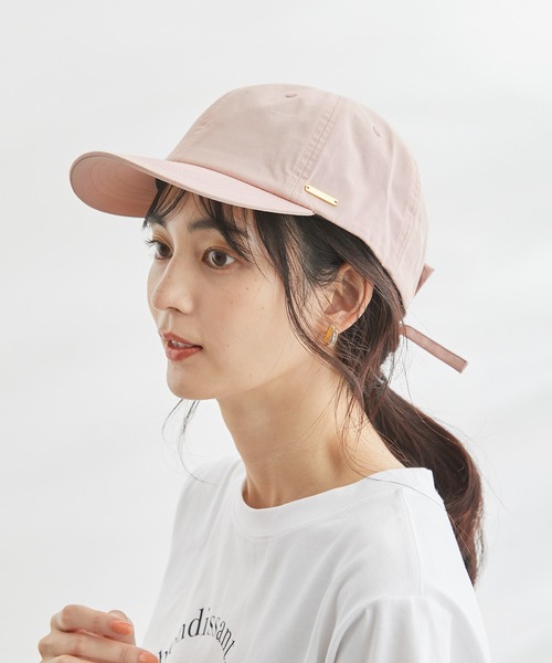 ROPE' PICNIC（ロペピクニック）の「リンクコーデ/リサイクルコットンバックリボンキャップ（キャップ・レディース・ブラック/キナリ/ベージュ/ピンク系その他2/ブルー系その他4・FREE）」の5枚目の写真