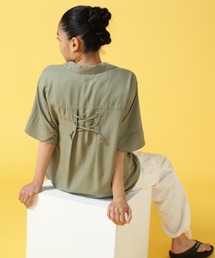 AVIREX | HALF SLEEVE LACEUP SHIRT/ ハーフスリーブ レースアップシャツ(シャツ/ブラウス)