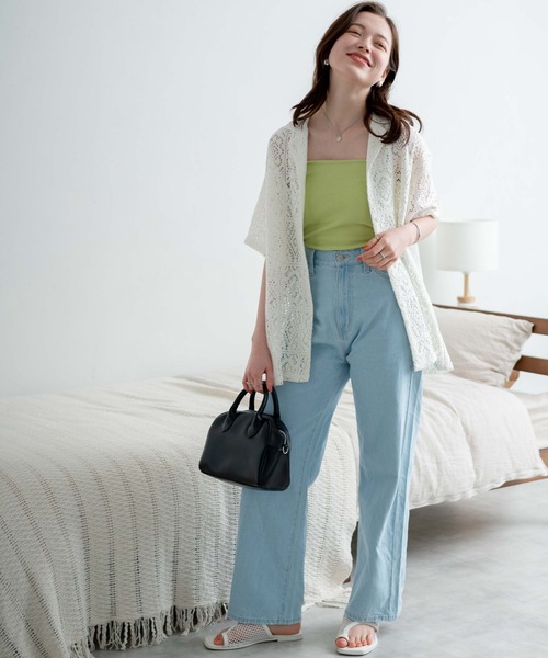 WEGO(ウィゴー)の「WEGO/【セットアップ対応】オープンカラーレースシャツ(シャツ/ブラウス・レディース・ブラック/ホワイト・FREE)」の11枚目の写真