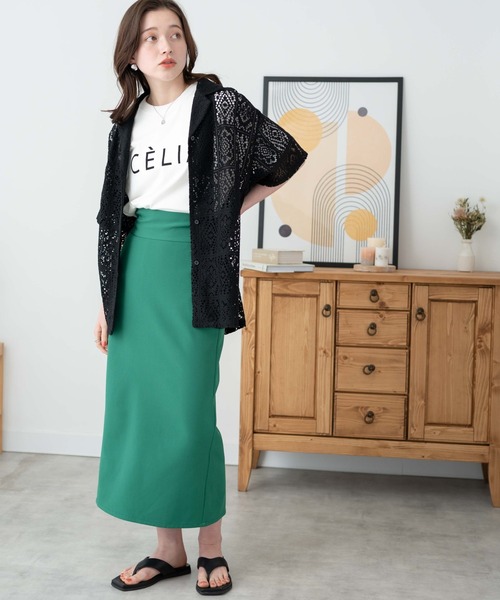 WEGO(ウィゴー)の「WEGO/【セットアップ対応】オープンカラーレースシャツ(シャツ/ブラウス・レディース・ブラック/ホワイト・FREE)」の3枚目の写真