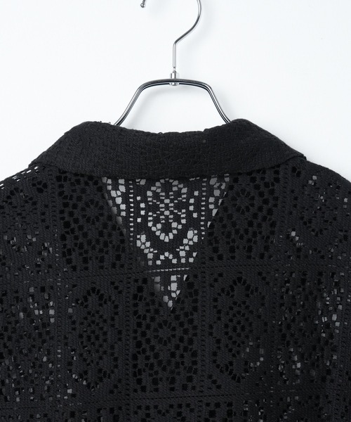 WEGO(ウィゴー)の「WEGO/【セットアップ対応】オープンカラーレースシャツ(シャツ/ブラウス・レディース・ブラック/ホワイト・FREE)」の22枚目の写真