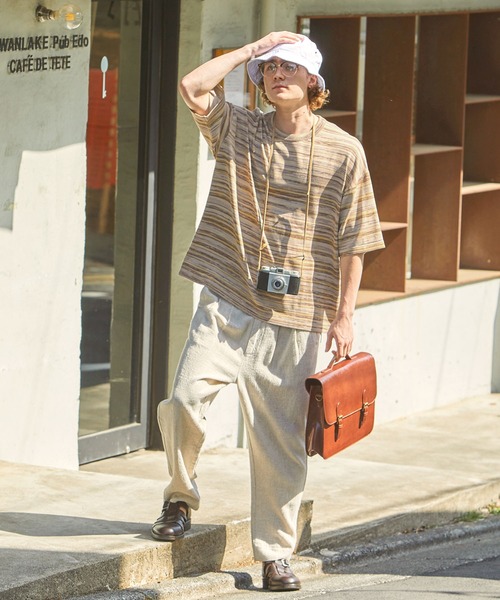 EMMA CLOTHES(エマクローズ)の「グラデーション半袖サマーニット EMMA CLOTHES(ニット/セーター・メンズ・ベージュ系/オリーブ系/グリーン系/ブルー系/レッド系・M/L)」の10枚目の写真