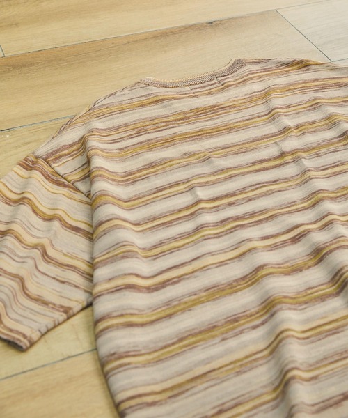 EMMA CLOTHES(エマクローズ)の「グラデーション半袖サマーニット EMMA CLOTHES(ニット/セーター・メンズ・ベージュ系/オリーブ系/グリーン系/ブルー系/レッド系・M/L)」の20枚目の写真