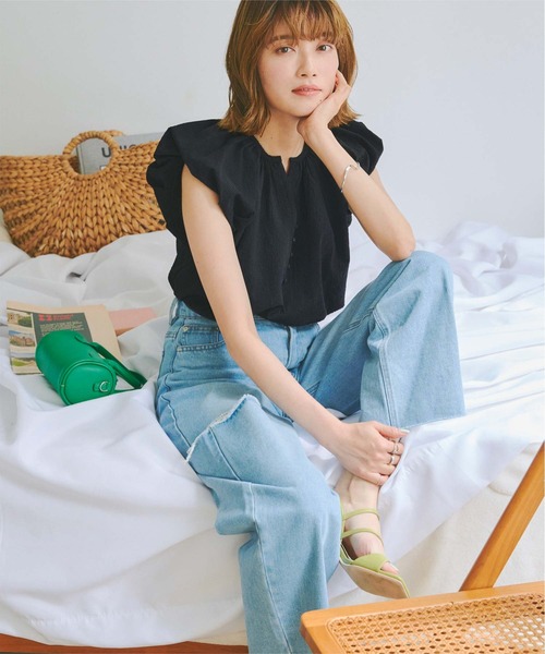 titivate（ティティベイト）の「ﾊﾟﾌｼｮﾙﾀﾞｰｷﾞｬｻﾞｰﾌﾞﾗｳｽ（シャツ/ブラウス・レディース・ピンク/ブラック/オフホワイト/ブルー・S/M）」の11枚目の写真
