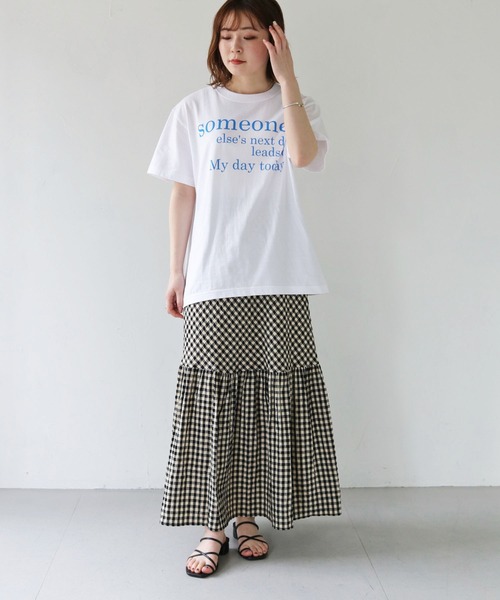 HER CLOSET(ハークローゼット)の「【shemoshelly】WEB限定someoneロゴTシャツ(Tシャツ/カットソー・レディース・ブラック/ホワイト/ホワイト系その他2・S/M/L)」の12枚目の写真
