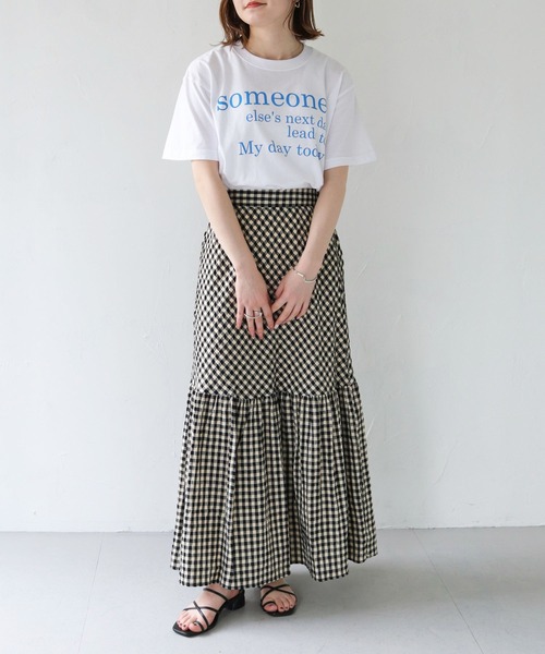 HER CLOSET(ハークローゼット)の「【shemoshelly】WEB限定someoneロゴTシャツ(Tシャツ/カットソー・レディース・ブラック/ホワイト/ホワイト系その他2・S/M/L)」の15枚目の写真