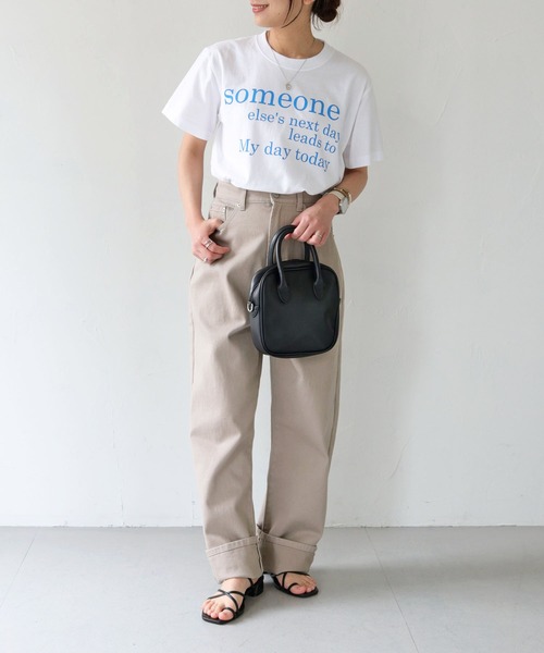 HER CLOSET(ハークローゼット)の「【shemoshelly】WEB限定someoneロゴTシャツ(Tシャツ/カットソー・レディース・ブラック/ホワイト/ホワイト系その他2・S/M/L)」の5枚目の写真