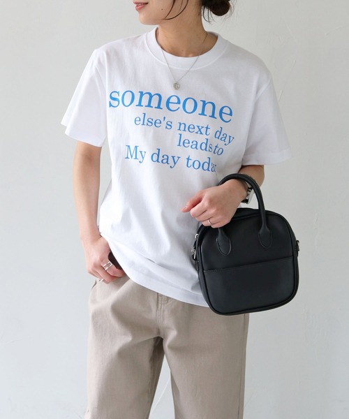 HER CLOSET(ハークローゼット)の「【shemoshelly】WEB限定someoneロゴTシャツ(Tシャツ/カットソー・レディース・ブラック/ホワイト/ホワイト系その他2・S/M/L)」の20枚目の写真