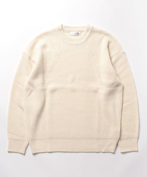 Import & Select(インポートアンドセレクト)の「【Select】 オーバーサイズ Acニット(ニット/セーター・メンズ・ホワイト/イエロー/ラベンダー/グレー/サックスブルー/ブラック/ネイビー・FREE)」の1枚目の写真