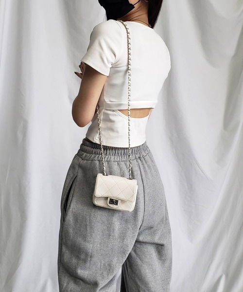 me+em select（ミームセレクト）の「【 ５color 】カットアウトバックスリットクロップドＴシャツ（Tシャツ/カットソー・レディース・グレー/ブラック/チャコール/ホワイト/ブルー・FREE）」の8枚目の写真