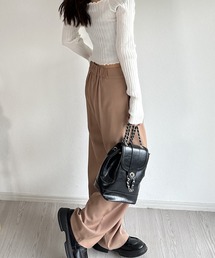 【きれいめコーデに◎】ハイウエストタックパンツ