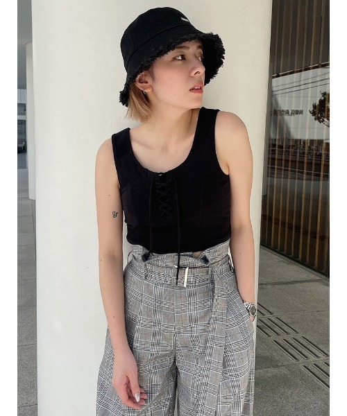 ENVYM（アンビー）の「レースアップタンク（タンクトップ）」 - WEAR