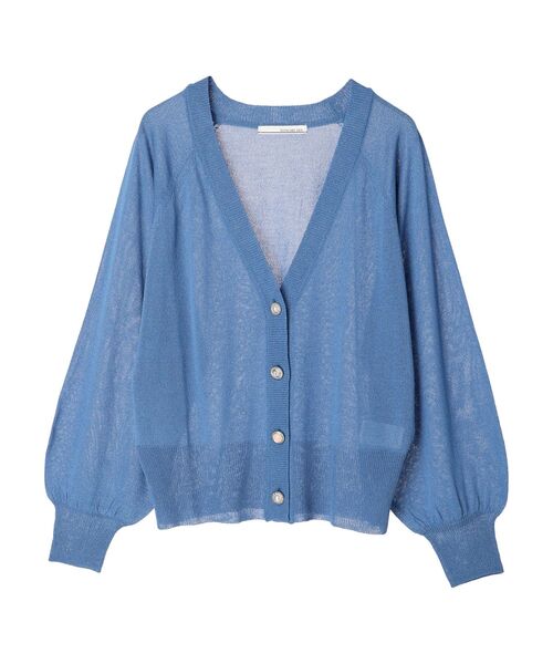 Green　Parks（グリーンパークス）の「・ELENCARE　DUE　イロイロボタンシアーカーデ（カーディガン/ボレロ・レディース・アイボリー/グレイッシュベージュ/ブルー/ブラック・FREE）」の5枚目の写真