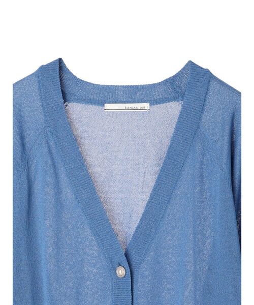 Green　Parks（グリーンパークス）の「・ELENCARE　DUE　イロイロボタンシアーカーデ（カーディガン/ボレロ・レディース・アイボリー/グレイッシュベージュ/ブルー/ブラック・FREE）」の9枚目の写真