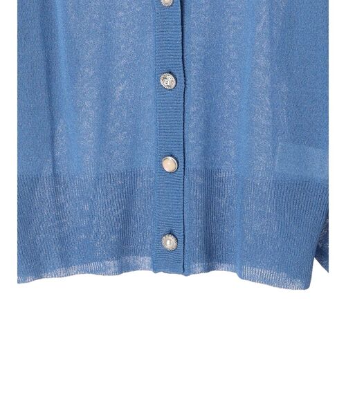 Green　Parks（グリーンパークス）の「・ELENCARE　DUE　イロイロボタンシアーカーデ（カーディガン/ボレロ・レディース・アイボリー/グレイッシュベージュ/ブルー/ブラック・FREE）」の18枚目の写真