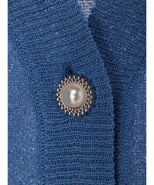 Green　Parks（グリーンパークス）の「・ELENCARE　DUE　イロイロボタンシアーカーデ（カーディガン/ボレロ・レディース・アイボリー/グレイッシュベージュ/ブルー/ブラック・FREE）」の14枚目の写真