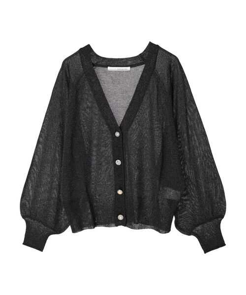 Green　Parks（グリーンパークス）の「・ELENCARE　DUE　イロイロボタンシアーカーデ（カーディガン/ボレロ・レディース・アイボリー/グレイッシュベージュ/ブルー/ブラック・FREE）」の19枚目の写真