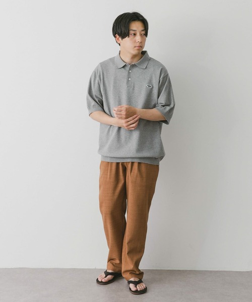 PENNEYS（ぺニーズ）の「『洗濯可』『別注』PENNEYS×DOORS　THE FOX ハイゲージニットポロ（ポロシャツ・メンズ・グリーン/グレー/スミクロ・MEDIUM/LARGE）」の22枚目の写真