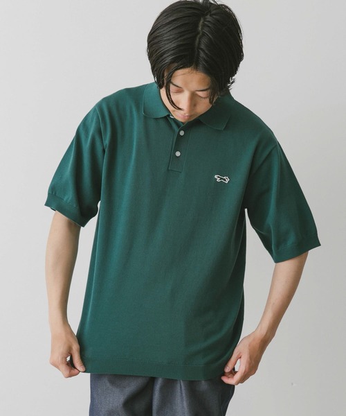 PENNEYS（ぺニーズ）の「『洗濯可』『別注』PENNEYS×DOORS　THE FOX ハイゲージニットポロ（ポロシャツ・メンズ・グリーン/グレー/スミクロ・MEDIUM/LARGE）」の21枚目の写真