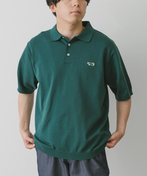 PENNEYS（ぺニーズ）の「『洗濯可』『別注』PENNEYS×DOORS　THE FOX ハイゲージニットポロ（ポロシャツ・メンズ・グリーン/グレー/スミクロ・MEDIUM/LARGE）」の8枚目の写真