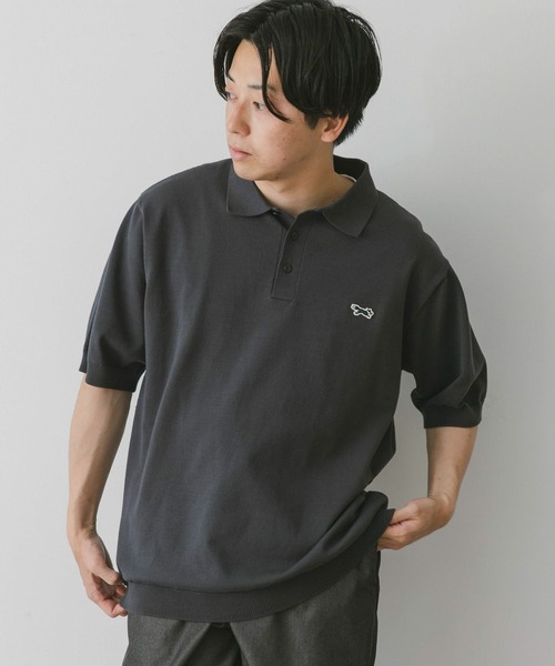 PENNEYS（ぺニーズ）の「『洗濯可』『別注』PENNEYS×DOORS　THE FOX ハイゲージニットポロ（ポロシャツ・メンズ・グリーン/グレー/スミクロ・MEDIUM/LARGE）」の17枚目の写真