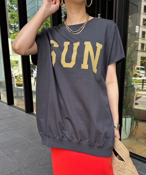 DouDou(ドゥドゥ)の「【WEB限定】SUNミニ裏毛TEE(Tシャツ/カットソー・レディース・ベージュ/ホワイト/チャコールグレー・FREE)」の22枚目の写真