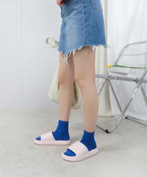 minia（ミニア）の「ネオンカラーリブソックス（ソックス/靴下・レディース・ブルー/パープル/ピンク/オレンジ系/ライム/グリーン・FREE）」の14枚目の写真