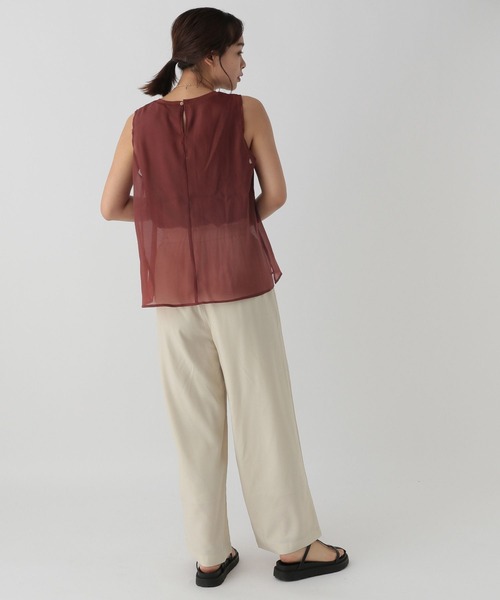 saloon（サルーン）の「SALOON(サルーン)/シャンブレータックワイドパンツ（その他パンツ・レディース・ライトグレー/インディゴブルー/ライトグリーン/アイボリー・FREE）」の20枚目の写真