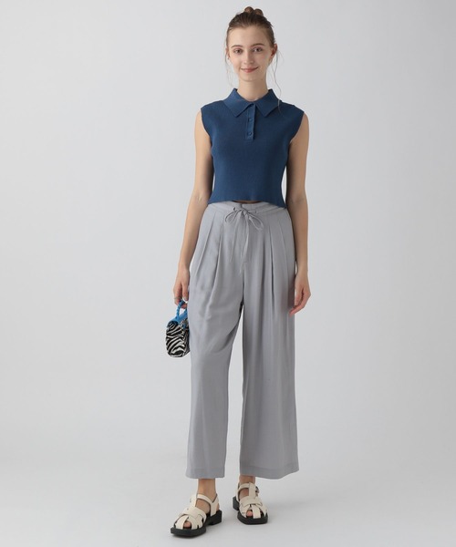 saloon（サルーン）の「SALOON(サルーン)/シャンブレータックワイドパンツ（その他パンツ・レディース・ライトグレー/インディゴブルー/ライトグリーン/アイボリー・FREE）」の21枚目の写真