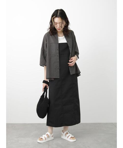 Samansa Mos2 blue（サマンサモスモスブルー）の「袖フレアブラウス（シャツ/ブラウス・レディース・オレンジ/オフホワイト/チャコールグレー・F）」の19枚目の写真