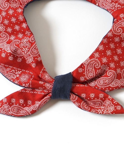 BOBO(ボボ)の「【BOBO】 保冷剤が入れられる4wayバンダナスタイ(スタイ/よだれかけ・キッズ・レッド/ネイビー・ONE SIZE)」の15枚目の写真