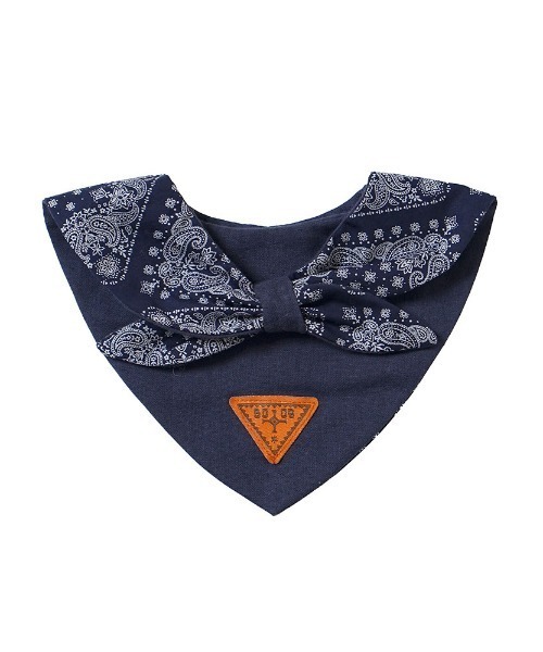 BOBO(ボボ)の「【BOBO】 保冷剤が入れられる4wayバンダナスタイ(スタイ/よだれかけ・キッズ・レッド/ネイビー・ONE SIZE)」の3枚目の写真