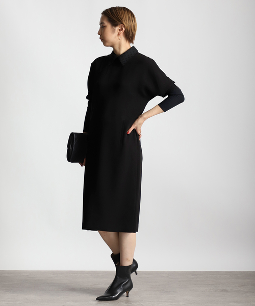 VERMEIL par iena(ヴェルメイユパーイエナ)の「【Room no.8 BLACK/ルームエイトブラック】B/DOT LACE DOLMAN DRESS(ワンピース・レディース・ブラック・SMALL/X-SMALL)」の11枚目の写真