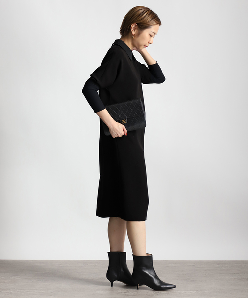 VERMEIL par iena(ヴェルメイユパーイエナ)の「【Room no.8 BLACK/ルームエイトブラック】B/DOT LACE DOLMAN DRESS(ワンピース・レディース・ブラック・SMALL/X-SMALL)」の12枚目の写真