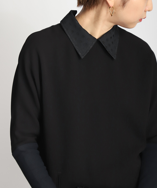 VERMEIL par iena(ヴェルメイユパーイエナ)の「【Room no.8 BLACK/ルームエイトブラック】B/DOT LACE DOLMAN DRESS(ワンピース・レディース・ブラック・SMALL/X-SMALL)」の14枚目の写真